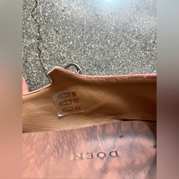 DOEN Pink Velvet Mary Jane Slippers Ballet Flats - Picture 4 of 12